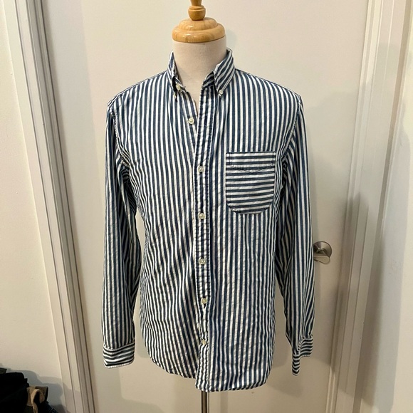 Gap Summer Striped Oxford Shirt - Picture 1 of 5